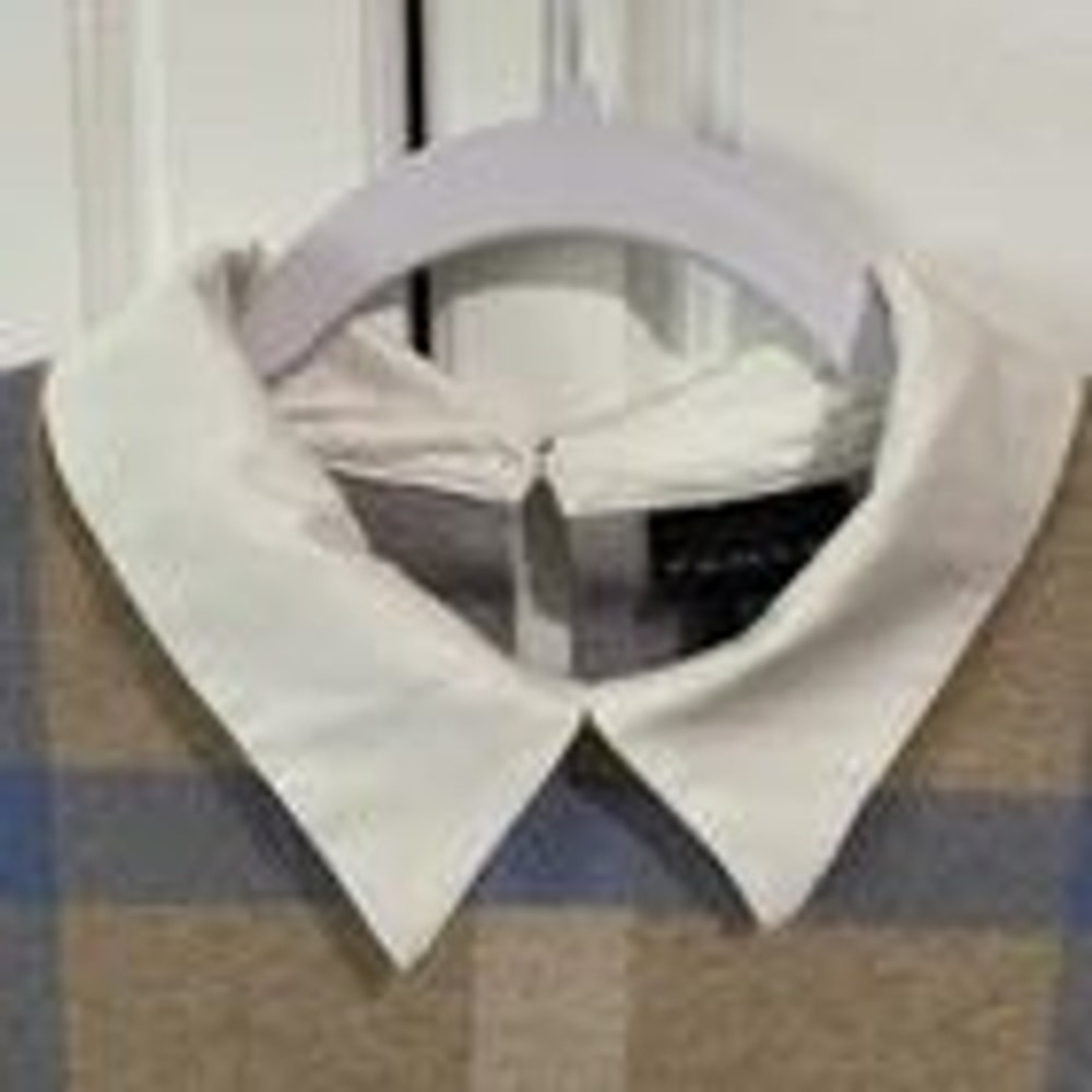 Tahari Plaid Sweater Blouse Layered Look Collared Preppy Academia Workwear M - Picture 2 of 6